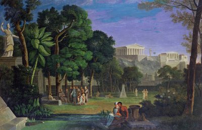 The Philosophers Garden, Athens, 1834 by Antal Strohmayer